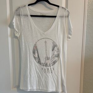Abercrombie & Fitch White Paris Graphic Tee